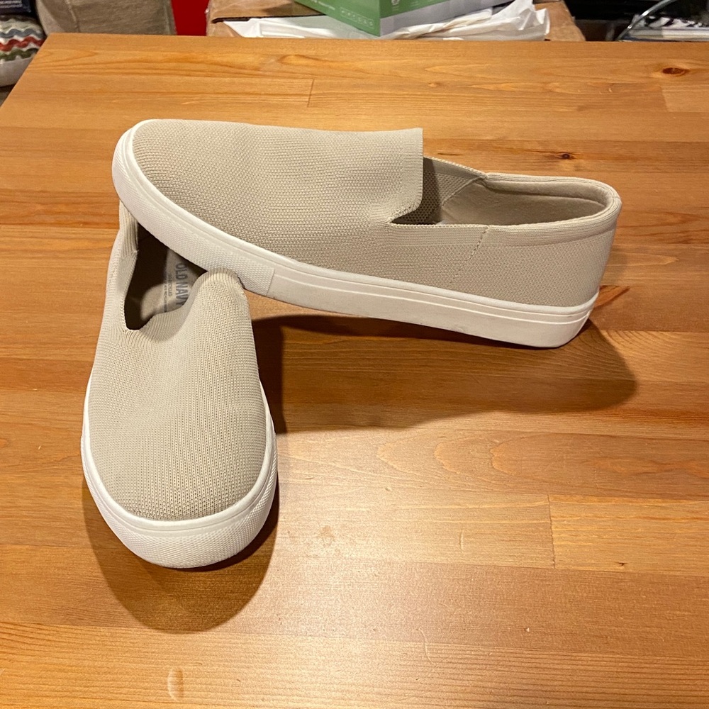 Casual Cream Slip-On Sneakers
